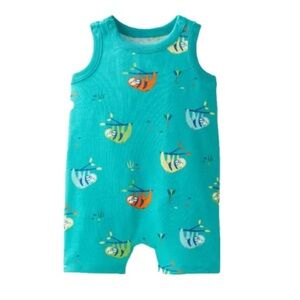 HANNA ANDERSSON EUC 100% Organic Cotton Sloth Romper